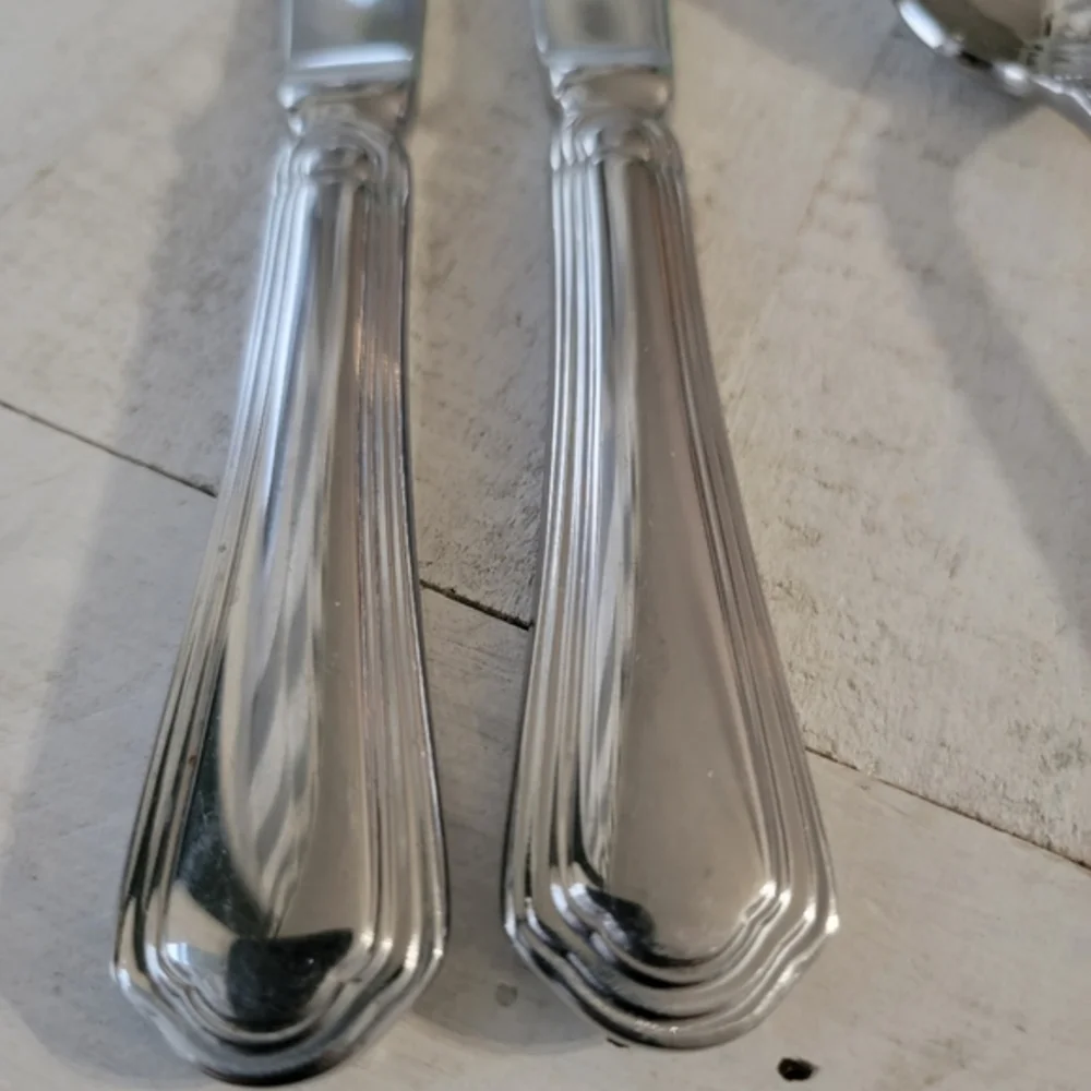 Gibson Elite Trevi‎ 6 Piece Stainless Steel Flatware Set Replacement heavy